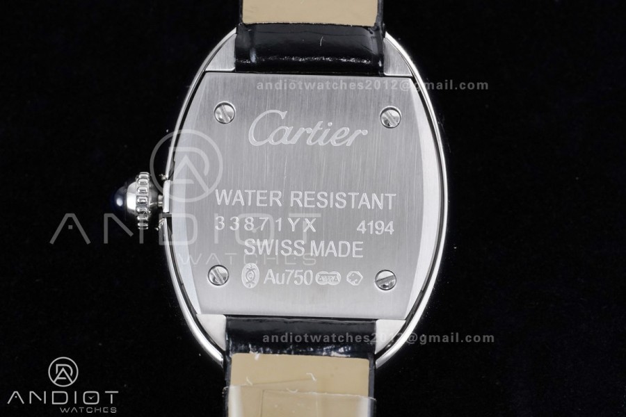 Baignoire Watch SS AF 1:1 Best Edition White Dial on Black Strap RONDA Quartz