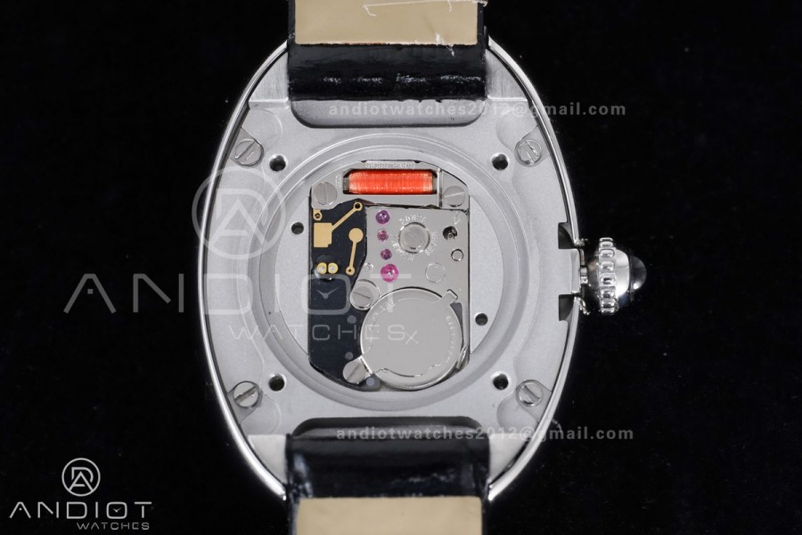 Baignoire Watch SS AF 1:1 Best Edition White Dial on Black Strap RONDA Quartz