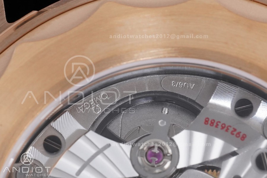 Seamaster 300M Diver Rose Gold VSF 1:1 Best Edition Black Dial on Mesh Bracelet A8806
