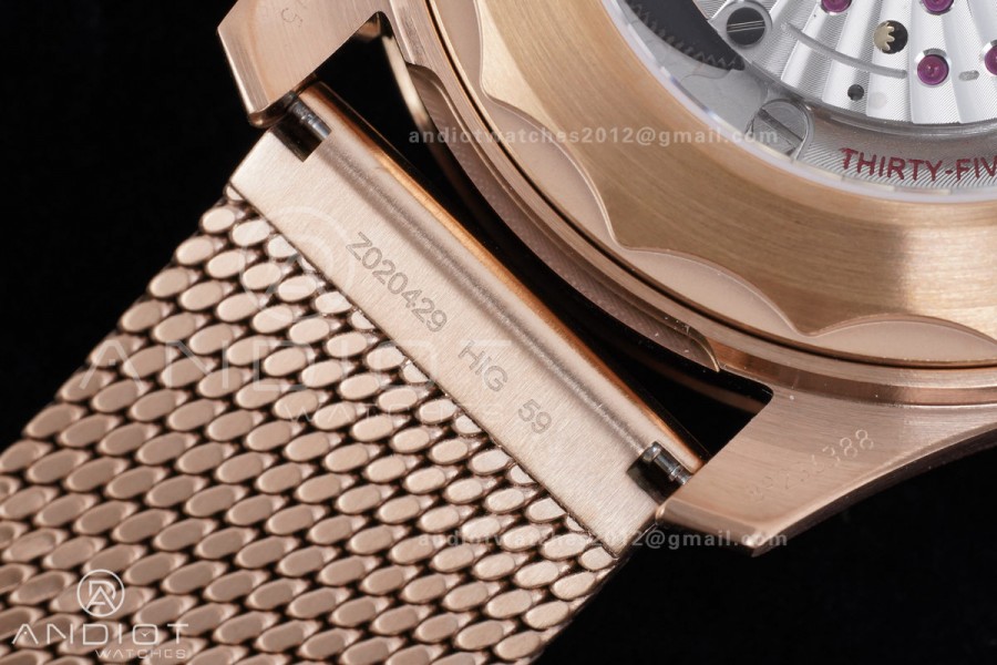 Seamaster 300M Diver Rose Gold VSF 1:1 Best Edition Black Dial on Mesh Bracelet A8806