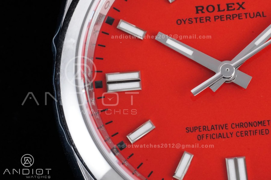 Oyster Perpetual 126000 36mm VSF 1:1 Best Edition 904L Steel Red Dial DD3230 V2