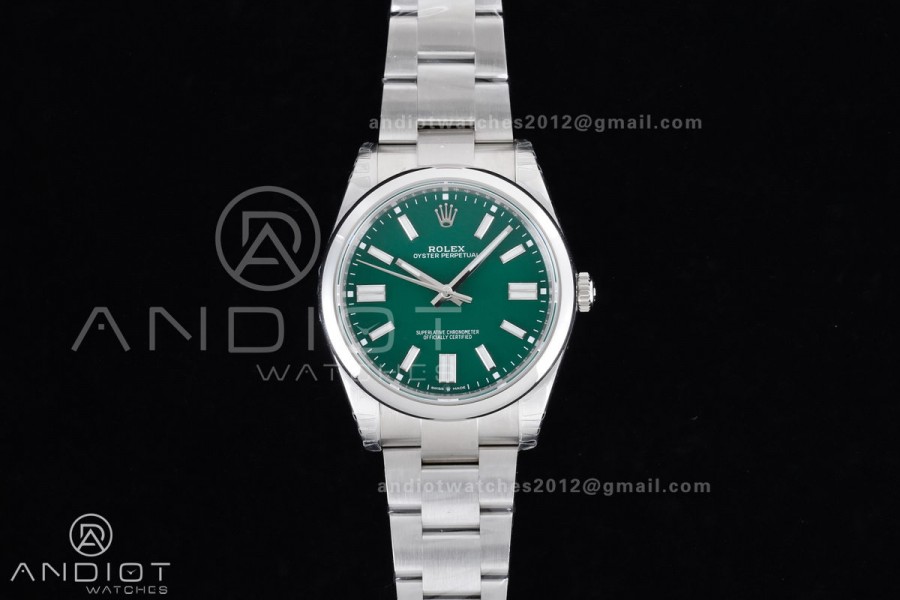 Oyster Perpetual 124300 41mm VSF 1:1 Best Edition 904L Steel Green Dial DD3230 V2