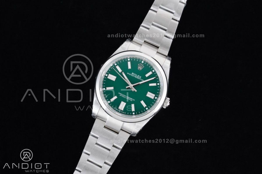 Oyster Perpetual 124300 41mm VSF 1:1 Best Edition 904L Steel Green Dial DD3230 V2