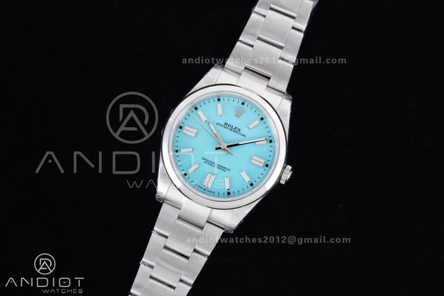 Oyster Perpetual 124300 41mm VSF 1:1 Best Edition 904L Steel Tiffany Blue Dial DD3230 V2