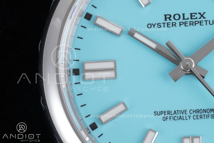 Oyster Perpetual 124300 41mm VSF 1:1 Best Edition 904L Steel Tiffany Blue Dial DD3230 V2