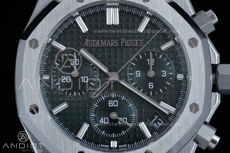 Royal Oak Chrono 26240 SS APSF 1:1 Best Edition Green Dial on SS Bracelet SA4401 Super Clone