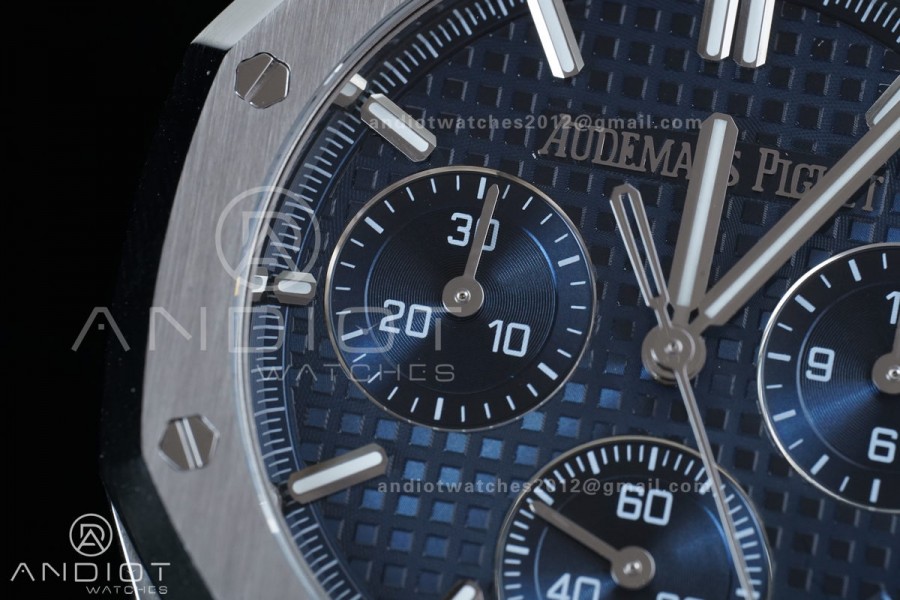 Royal Oak Chrono 26240 SS APSF 1:1 Best Edition Blue Dial on SS Bracelet SA4401 Super Clone