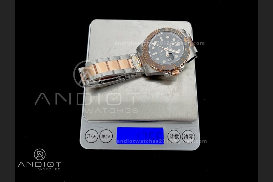 GMT Master II 126711 CHNR 904L SS ARF 1:1 Best Edition on SS/RG Bracelet New SH3285 V2 (Gain Weight)