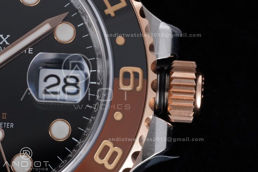 GMT Master II 126711 CHNR 904L SS ARF 1:1 Best Edition on SS/RG Bracelet New SH3285 V2 (Gain Weight)