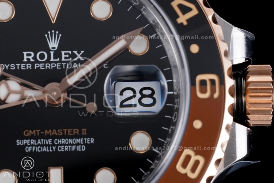 GMT Master II 126711 CHNR 904L SS ARF 1:1 Best Edition on SS/RG Bracelet New SH3285 V2 (Gain Weight)