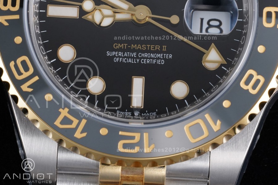 GMT-Master II 126713 GRNR ARF 1:1 Best Edition on Black Dial SS/YG Bracelet Super Clone New SH3285 CHS (Gain Weight)