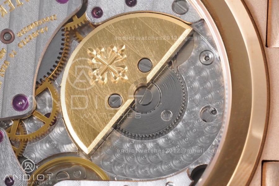 Nautilus 5712 RG PPF 1:1 Best Edition Brown Dial on RG Bracelet A240 Super Clone V4