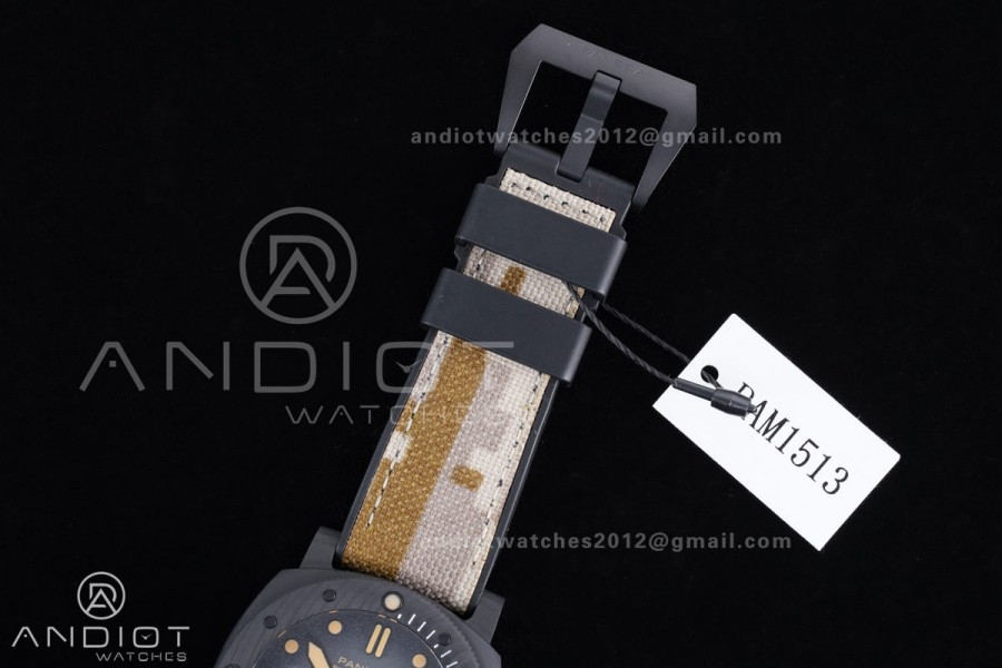 PAM1513 Submersible 44mm VSF 1:1 Best Edition Gray Ombre Dial on Camouflage Strap P900