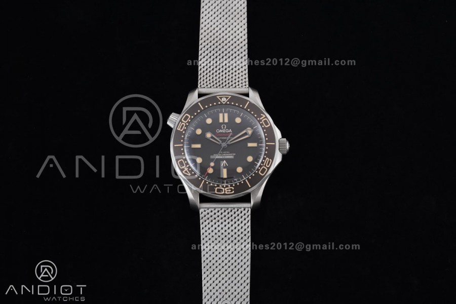 Seamaster 300 "No Time to Die" Limited Edition VSF 1:1 Best Edition on Titanium Mesh Bracelet SA8806 Super Clone V6