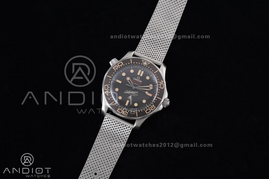 Seamaster 300 "No Time to Die" Limited Edition VSF 1:1 Best Edition on Titanium Mesh Bracelet SA8806 Super Clone V6