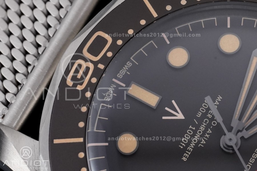 Seamaster 300 "No Time to Die" Limited Edition VSF 1:1 Best Edition on Titanium Mesh Bracelet SA8806 Super Clone V6