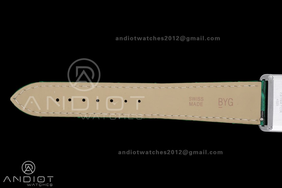 Tank Must 25.5mm AF SS Best Edition Green Dial On Green Leather Ronda Quartz