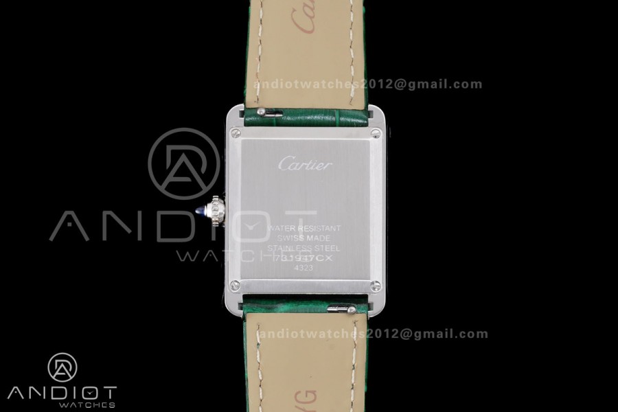 Tank Must 25.5mm AF SS Best Edition Green Dial On Green Leather Ronda Quartz