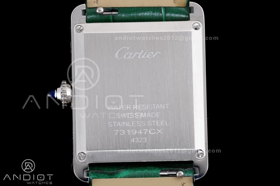 Tank Must 25.5mm AF SS Best Edition Green Dial On Green Leather Ronda Quartz