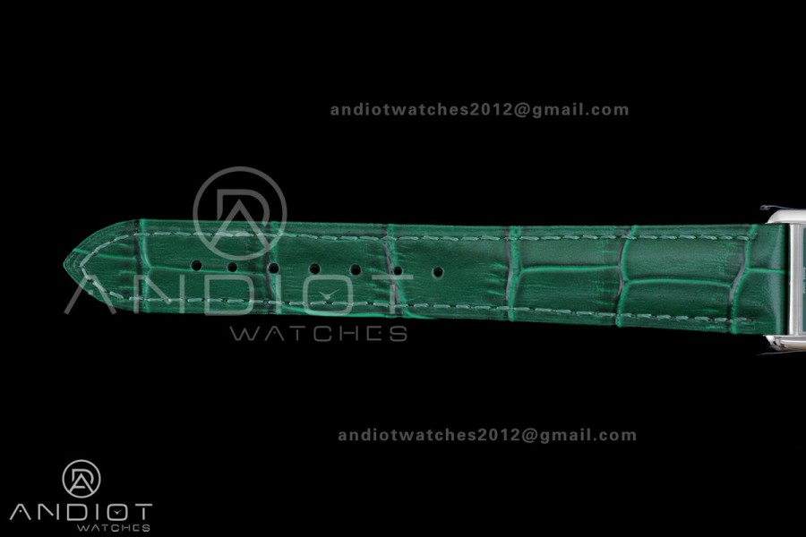 Tank Must 22mm AF SS Best Edition Green Dial On Green Leather Ronda Quartz