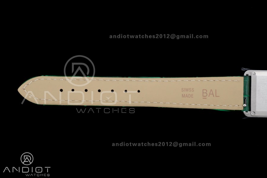 Tank Must 22mm AF SS Best Edition Green Dial On Green Leather Ronda Quartz