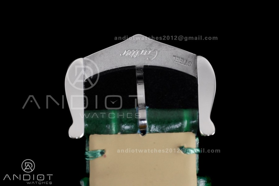 Tank Must 22mm AF SS Best Edition Green Dial On Green Leather Ronda Quartz