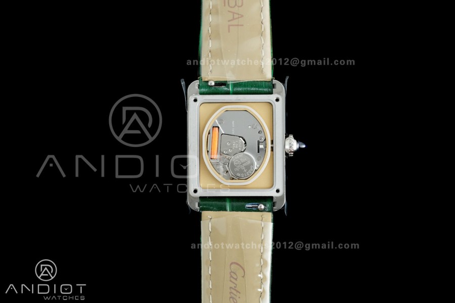Tank Must 22mm AF SS Best Edition Green Dial On Green Leather Ronda Quartz