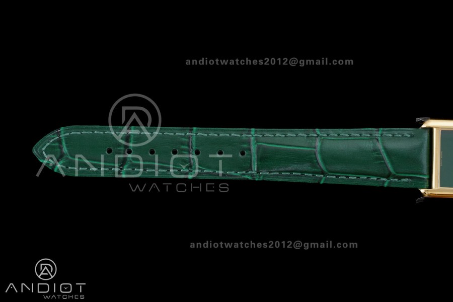 Tank Must 22mm YG AF Best Edition Green Dial On Green Leather Ronda Quartz