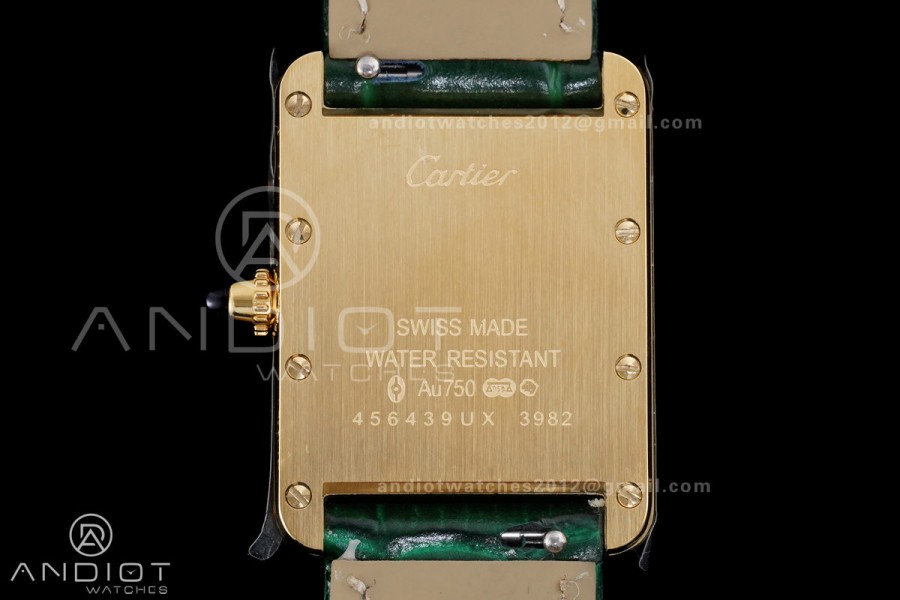 Tank Must 22mm YG AF Best Edition Green Dial On Green Leather Ronda Quartz