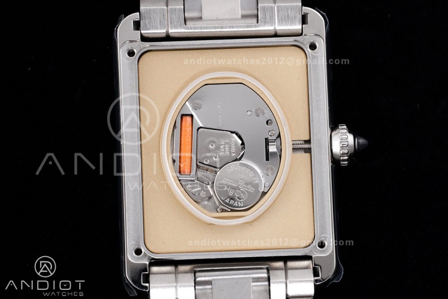Tank Must SS 25.5mm AF 1:1 Best Edition White Dial on SS Bracelet Ronda Quartz