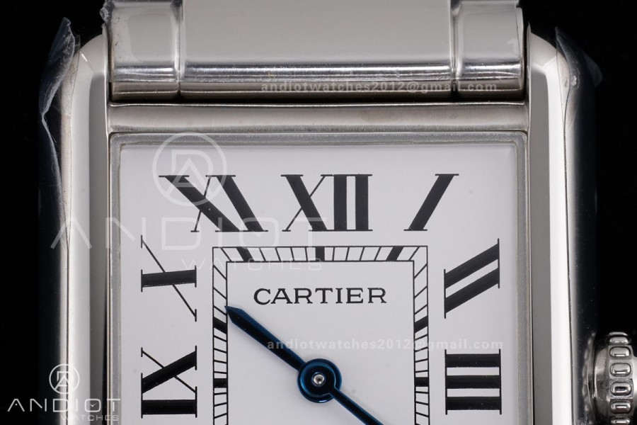 Tank Must SS 25.5mm AF 1:1 Best Edition White Dial on SS Bracelet Ronda Quartz