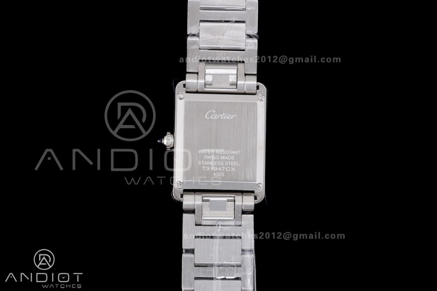 Tank Must SS 25.5mm AF 1:1 Best Edition White Dial on SS Bracelet Ronda Quartz