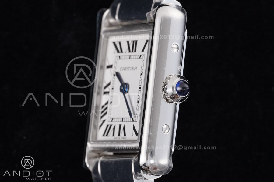Tank Must SS 22mm AF 1:1 Best Edition White Dial on SS Bracelet Ronda Quartz