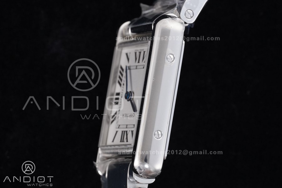 Tank Must SS 22mm AF 1:1 Best Edition White Dial on SS Bracelet Ronda Quartz