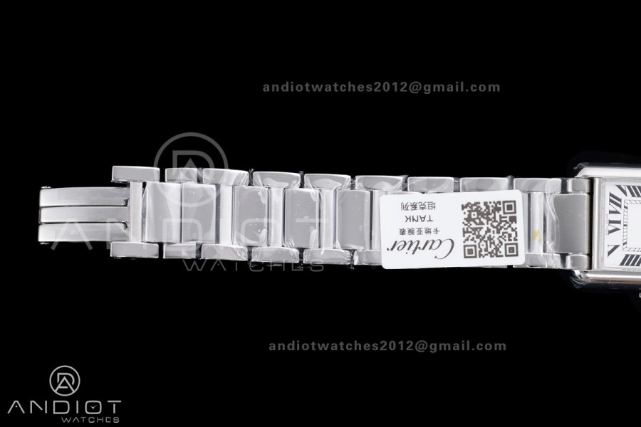 Tank Must SS 22mm AF 1:1 Best Edition White Dial on SS Bracelet Ronda Quartz