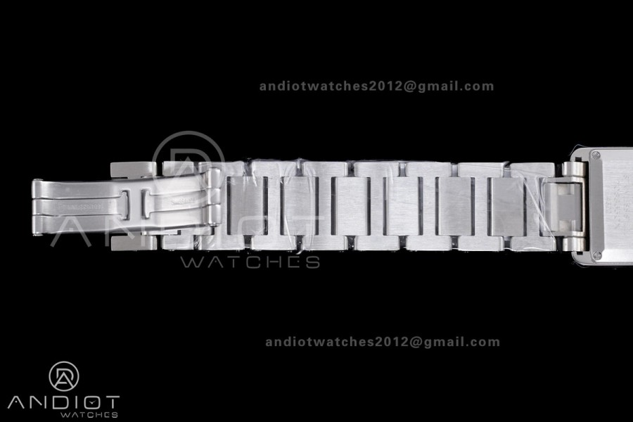 Tank Must SS 22mm AF 1:1 Best Edition White Dial on SS Bracelet Ronda Quartz