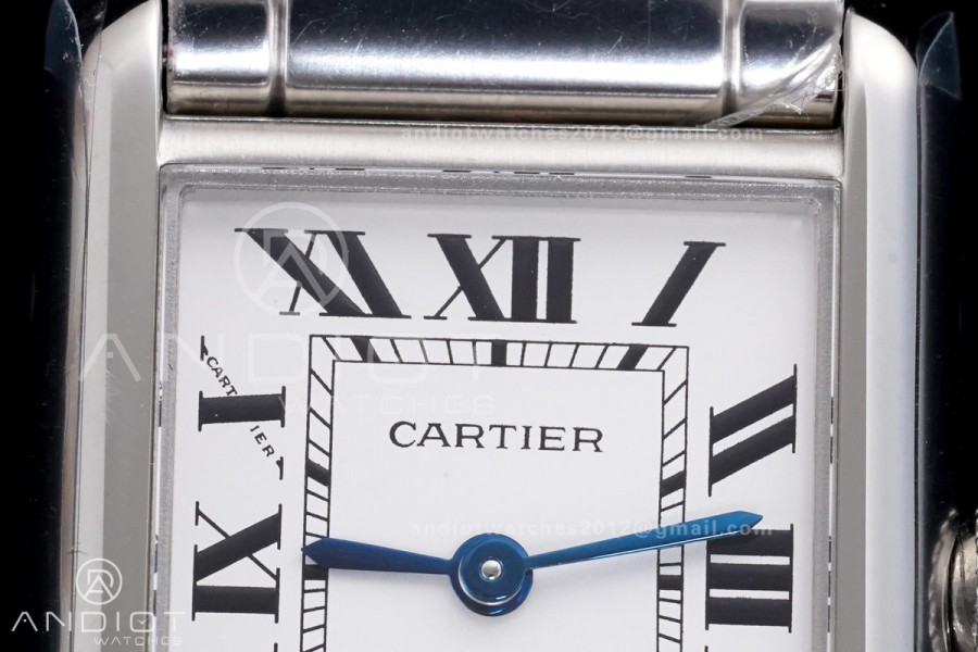 Tank Must SS 22mm AF 1:1 Best Edition White Dial on SS Bracelet Ronda Quartz