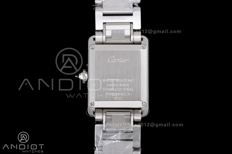 Tank Must SS 22mm AF 1:1 Best Edition White Dial on SS Bracelet Ronda Quartz