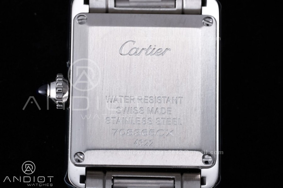Tank Must SS 22mm AF 1:1 Best Edition White Dial on SS Bracelet Ronda Quartz