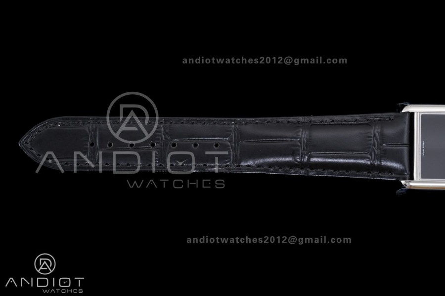 Tank Must 25.5mm SS AF Best Edition Black Dial On Black Leather Ronda Quartz