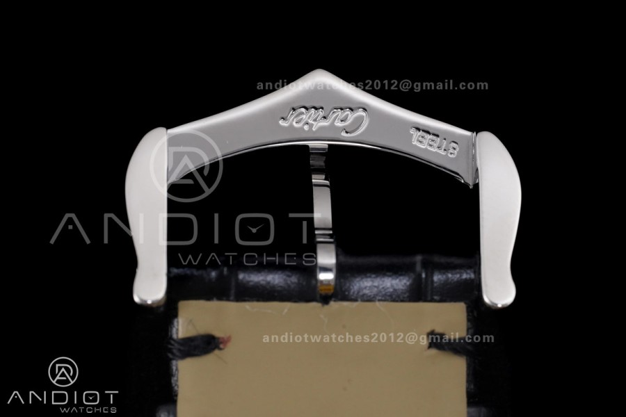 Tank Must 25.5mm SS AF Best Edition Black Dial On Black Leather Ronda Quartz