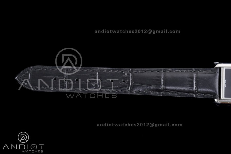 Tank Must 22mm SS AF Best Edition Black Dial On Black Leather Ronda Quartz