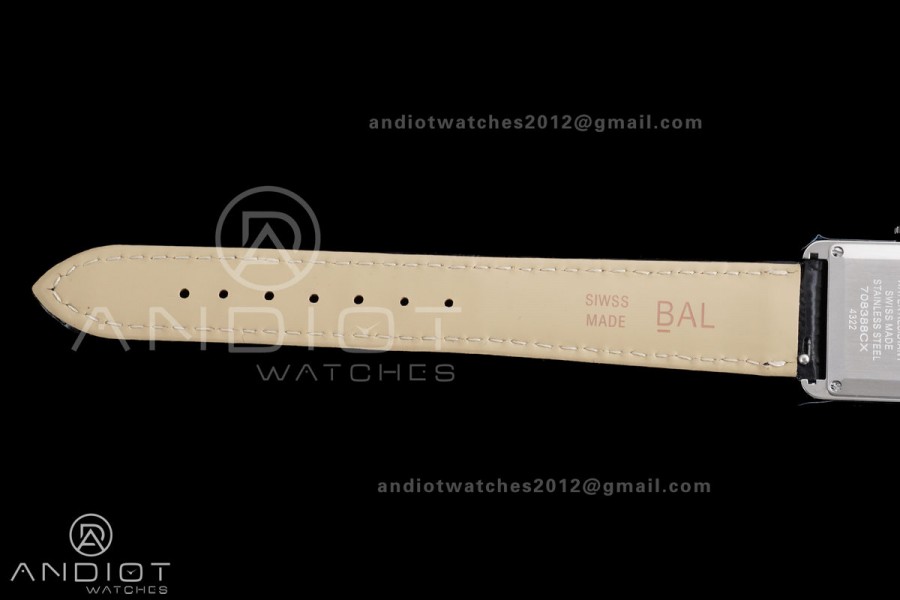 Tank Must 22mm SS AF Best Edition Black Dial On Black Leather Ronda Quartz