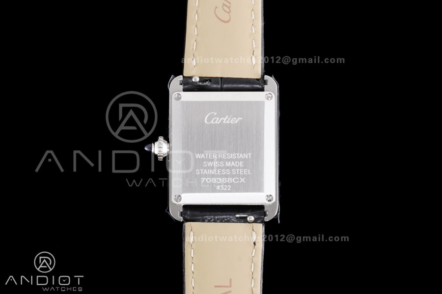 Tank Must 22mm SS AF Best Edition Black Dial On Black Leather Ronda Quartz