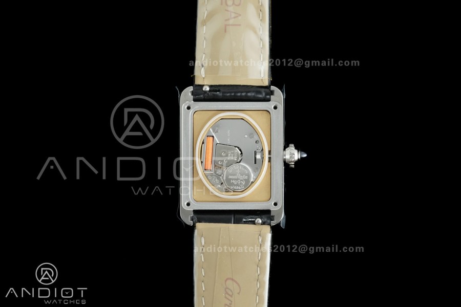 Tank Must 22mm SS AF Best Edition Black Dial On Black Leather Ronda Quartz