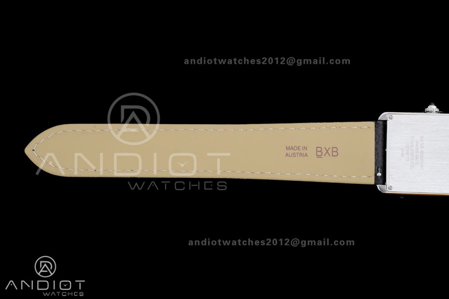 Tank Solo Ladies 27.4mm SS AF 1:1 Best Edition White Dial on Black Leather Strap Ronda Quartz