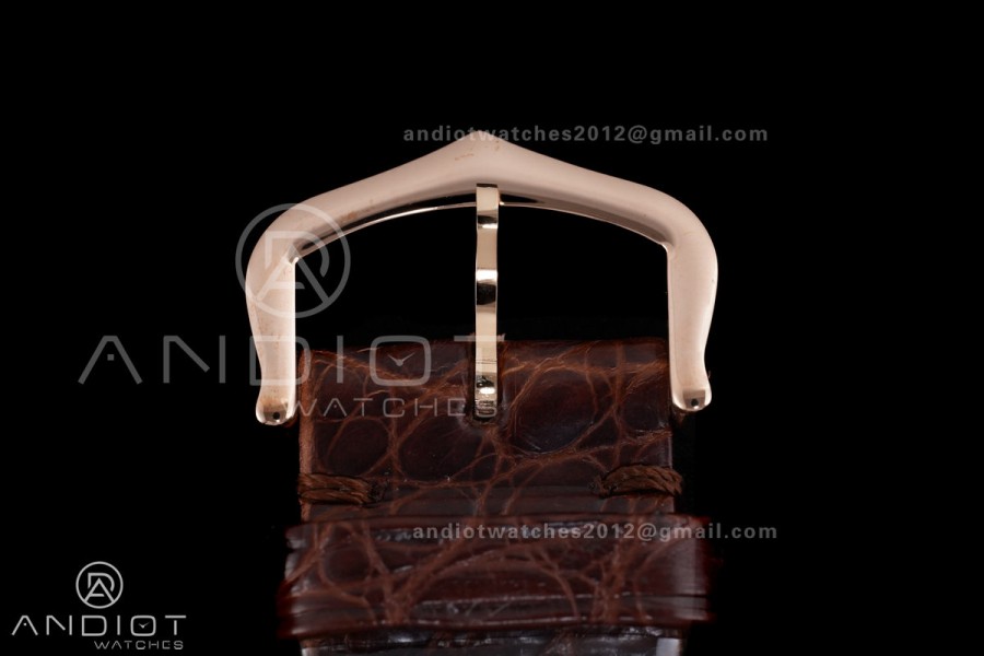 Tank Solo 24.4mm RG AF 1:1 Best Edition White Dial on Brown Croco Leather Strap Ronda Quartz