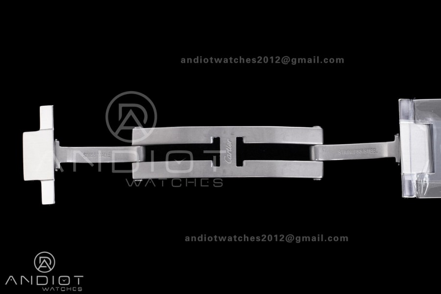 Tank Solo 27.5x34.8mm AF SS White Dial on SS Bracelet Ronda Quartz
