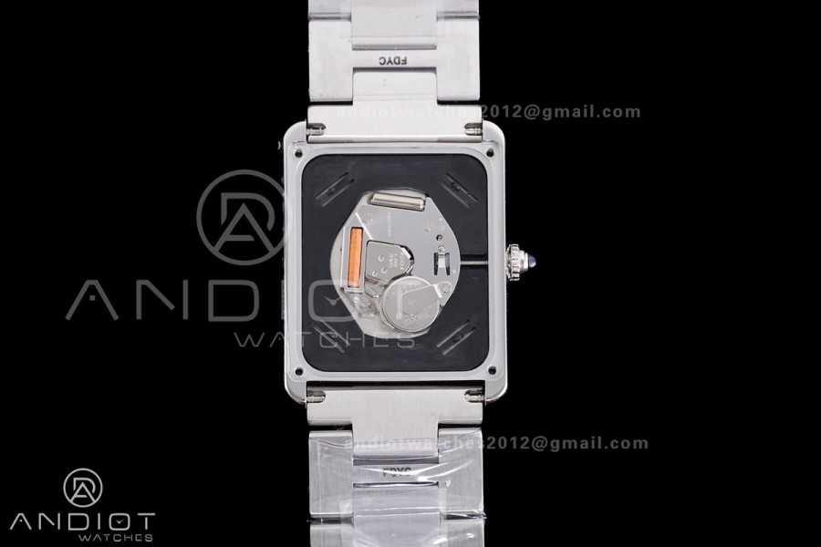 Tank Solo 27.5x34.8mm AF SS White Dial on SS Bracelet Ronda Quartz