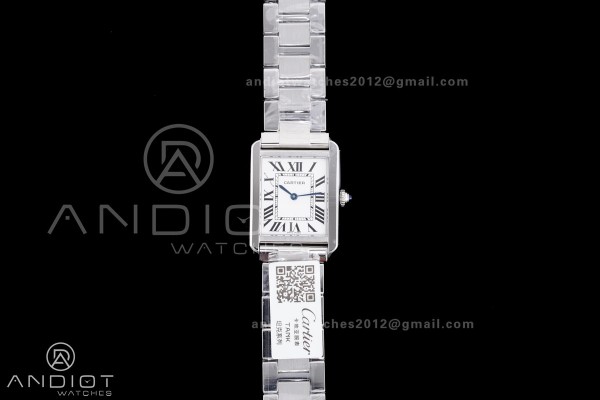 Tank Solo 31x24.4mm AF SS White Dial on SS Bracele...